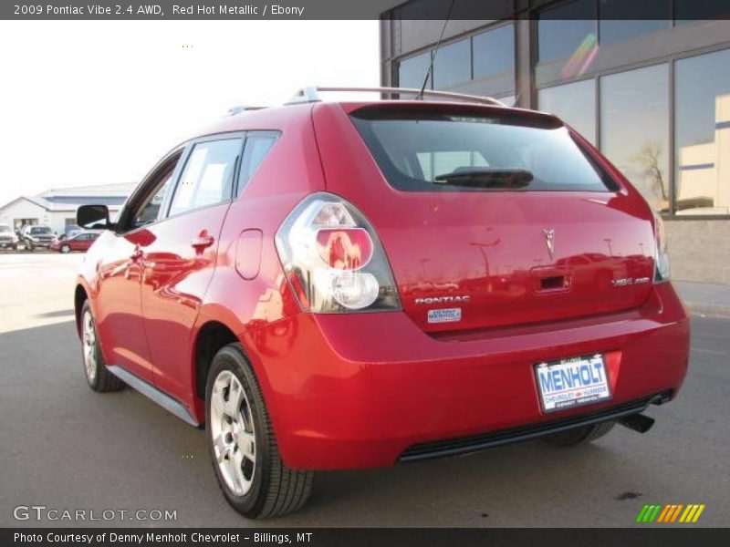 Red Hot Metallic / Ebony 2009 Pontiac Vibe 2.4 AWD