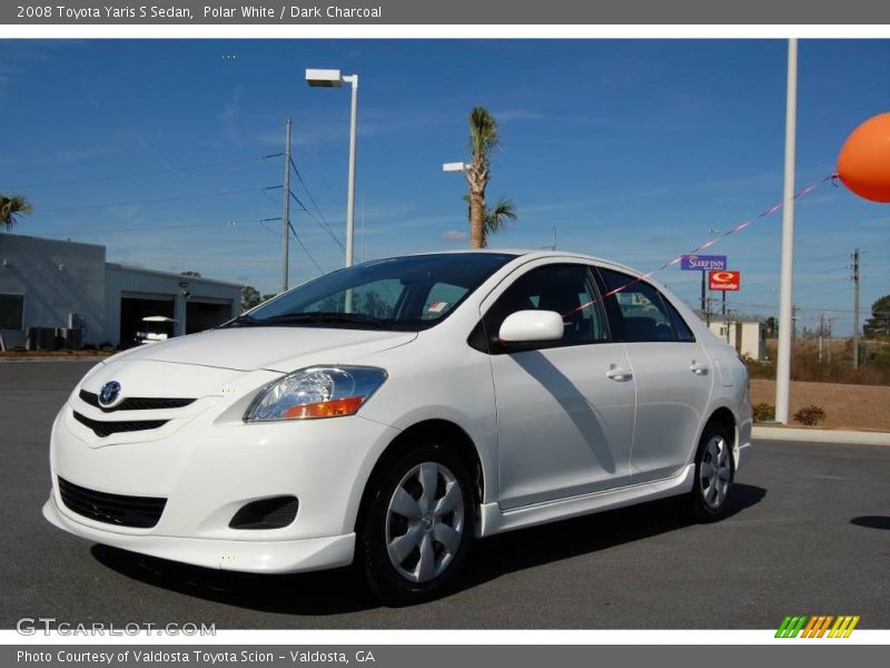 Polar White / Dark Charcoal 2008 Toyota Yaris S Sedan