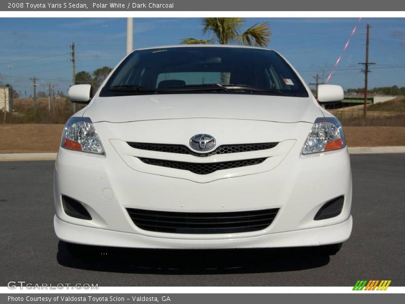 Polar White / Dark Charcoal 2008 Toyota Yaris S Sedan