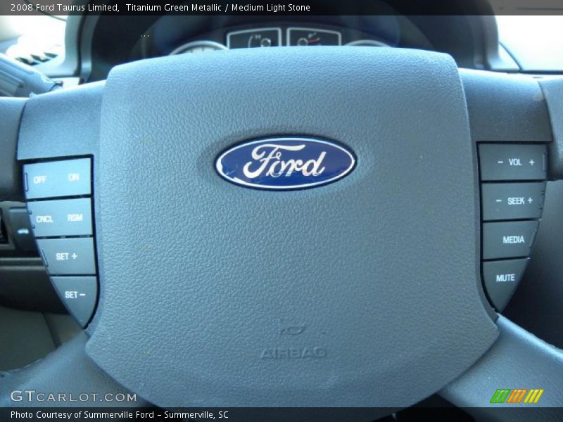 Titanium Green Metallic / Medium Light Stone 2008 Ford Taurus Limited