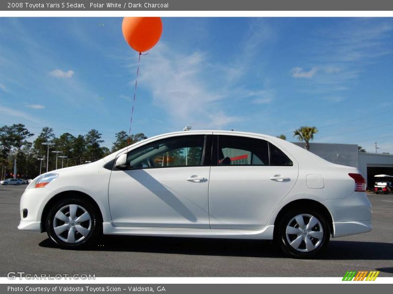 Polar White / Dark Charcoal 2008 Toyota Yaris S Sedan