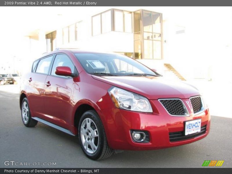 Red Hot Metallic / Ebony 2009 Pontiac Vibe 2.4 AWD