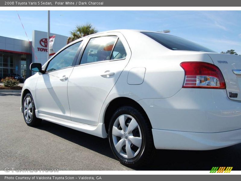 Polar White / Dark Charcoal 2008 Toyota Yaris S Sedan