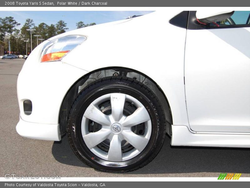 Polar White / Dark Charcoal 2008 Toyota Yaris S Sedan