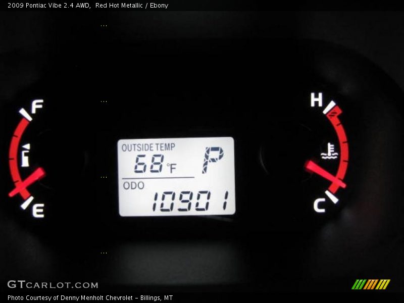 Red Hot Metallic / Ebony 2009 Pontiac Vibe 2.4 AWD