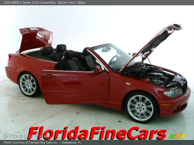 Electric Red / Black 2004 BMW 3 Series 330i Convertible