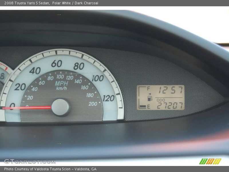 Polar White / Dark Charcoal 2008 Toyota Yaris S Sedan
