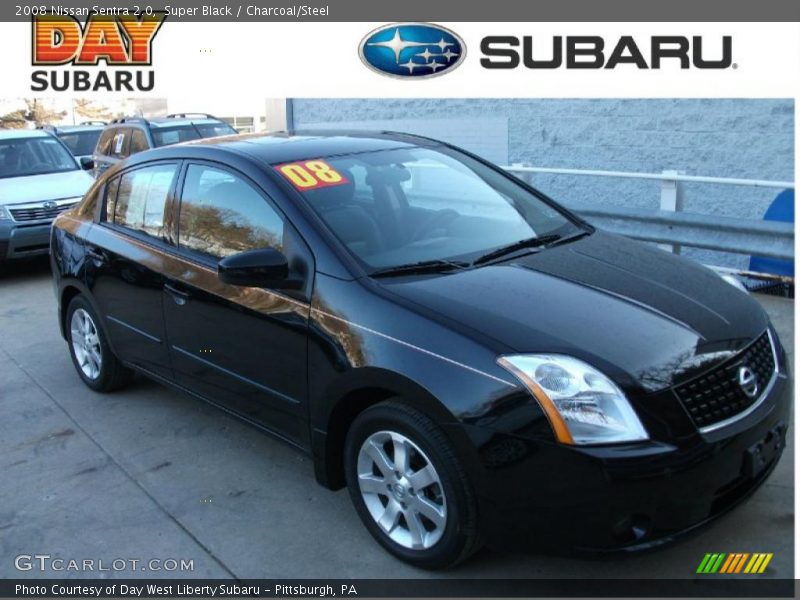 Super Black / Charcoal/Steel 2008 Nissan Sentra 2.0