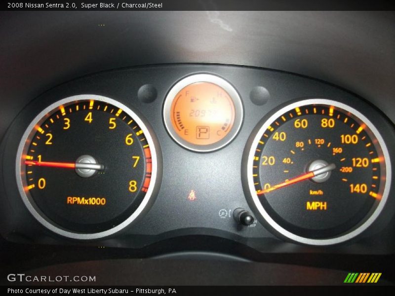 Super Black / Charcoal/Steel 2008 Nissan Sentra 2.0