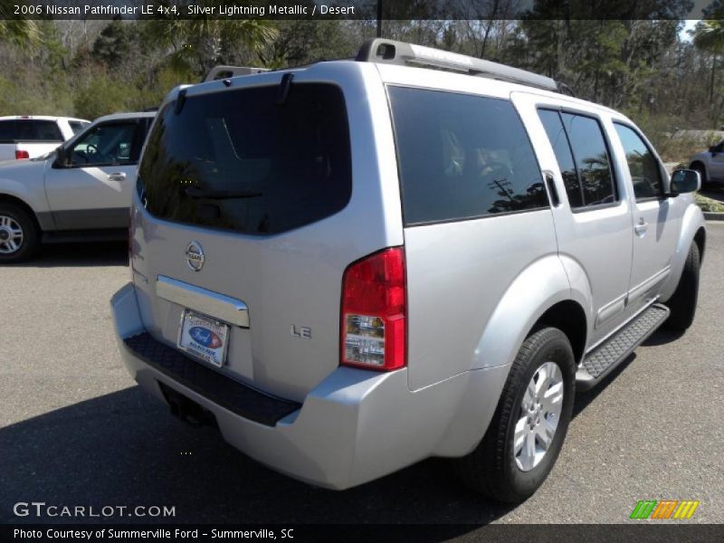 Silver Lightning Metallic / Desert 2006 Nissan Pathfinder LE 4x4