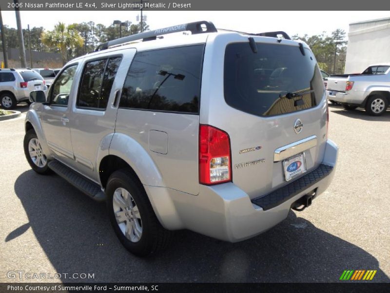 Silver Lightning Metallic / Desert 2006 Nissan Pathfinder LE 4x4
