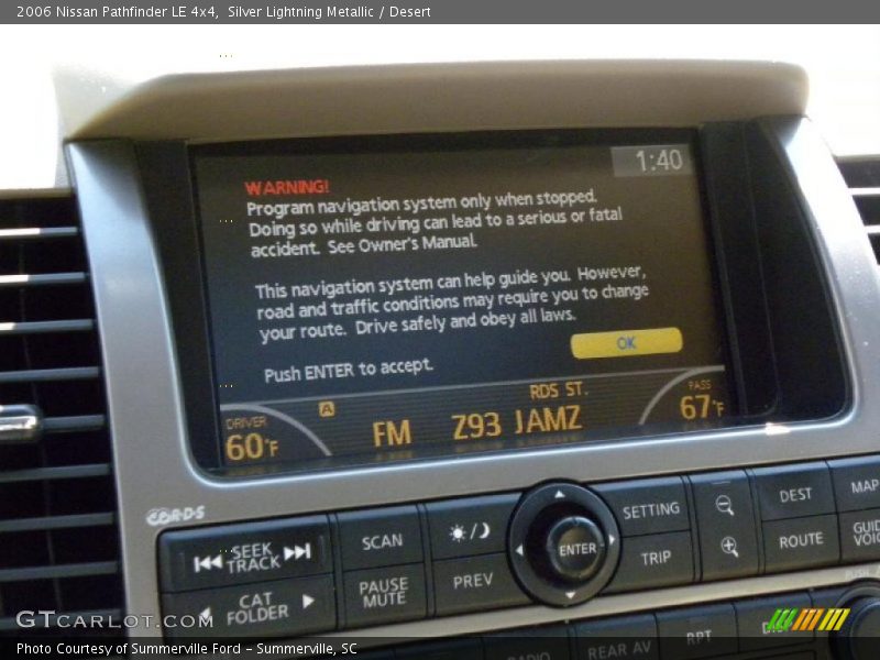 Silver Lightning Metallic / Desert 2006 Nissan Pathfinder LE 4x4