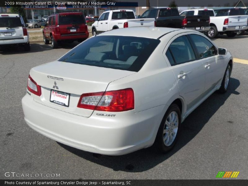 Dover White Pearl / Medium Gray 2009 Mitsubishi Galant ES