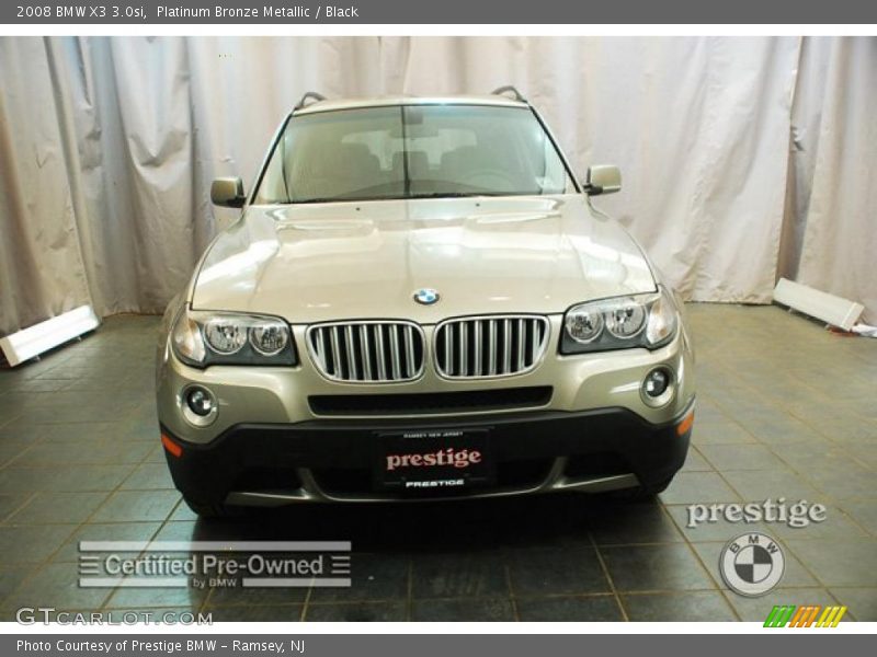 Platinum Bronze Metallic / Black 2008 BMW X3 3.0si