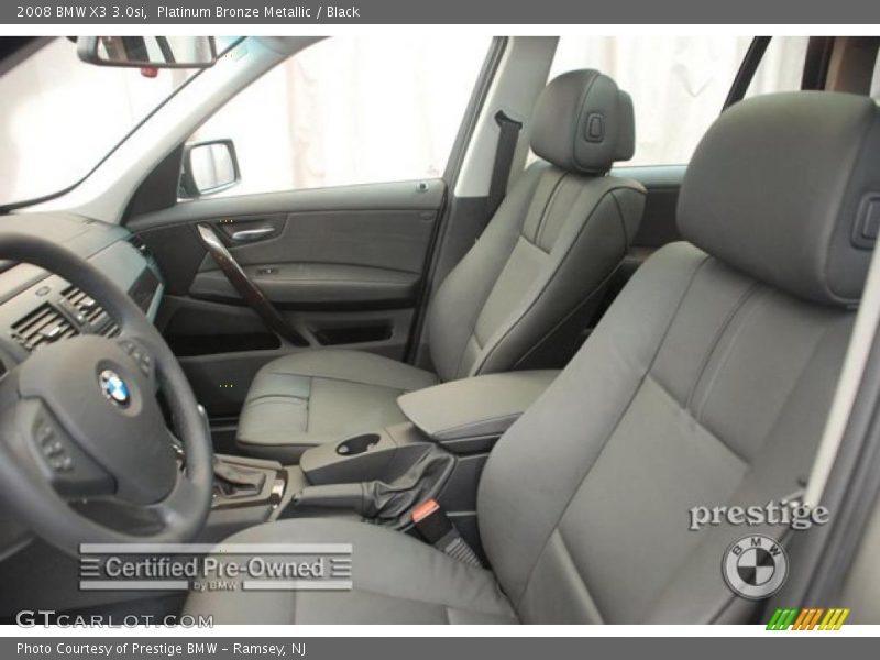 Platinum Bronze Metallic / Black 2008 BMW X3 3.0si
