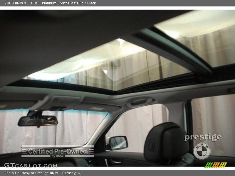 Platinum Bronze Metallic / Black 2008 BMW X3 3.0si