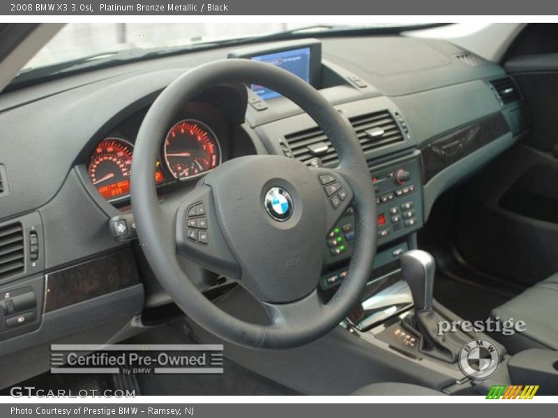 Platinum Bronze Metallic / Black 2008 BMW X3 3.0si