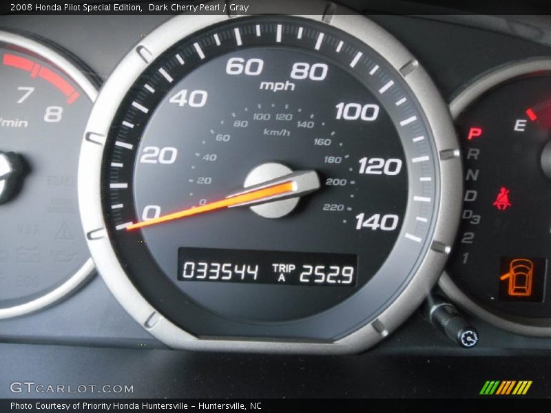 Dark Cherry Pearl / Gray 2008 Honda Pilot Special Edition