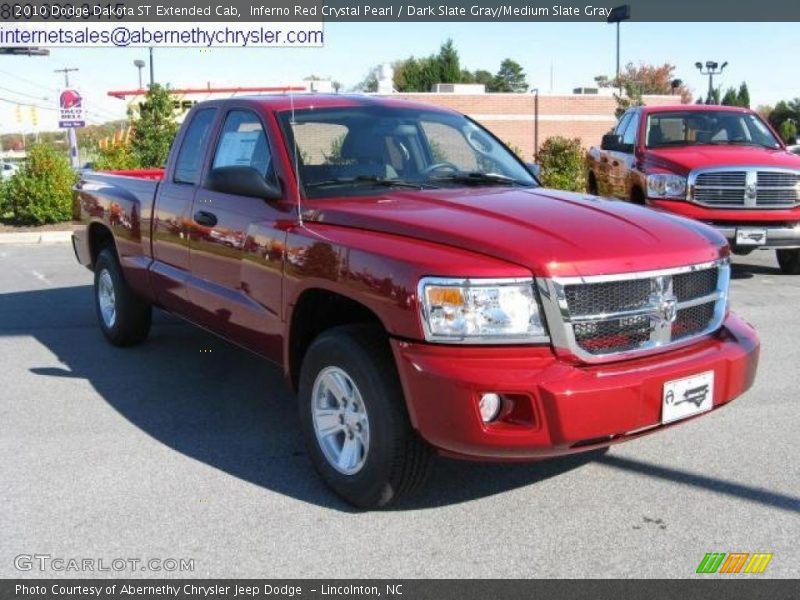 Inferno Red Crystal Pearl / Dark Slate Gray/Medium Slate Gray 2010 Dodge Dakota ST Extended Cab