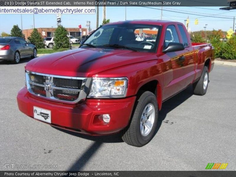 Inferno Red Crystal Pearl / Dark Slate Gray/Medium Slate Gray 2010 Dodge Dakota ST Extended Cab