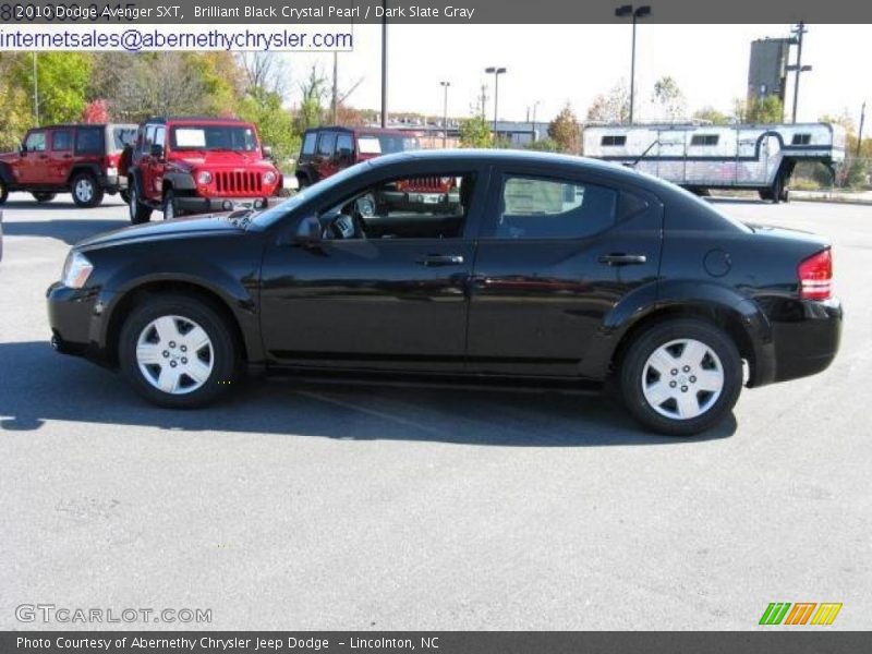 Brilliant Black Crystal Pearl / Dark Slate Gray 2010 Dodge Avenger SXT