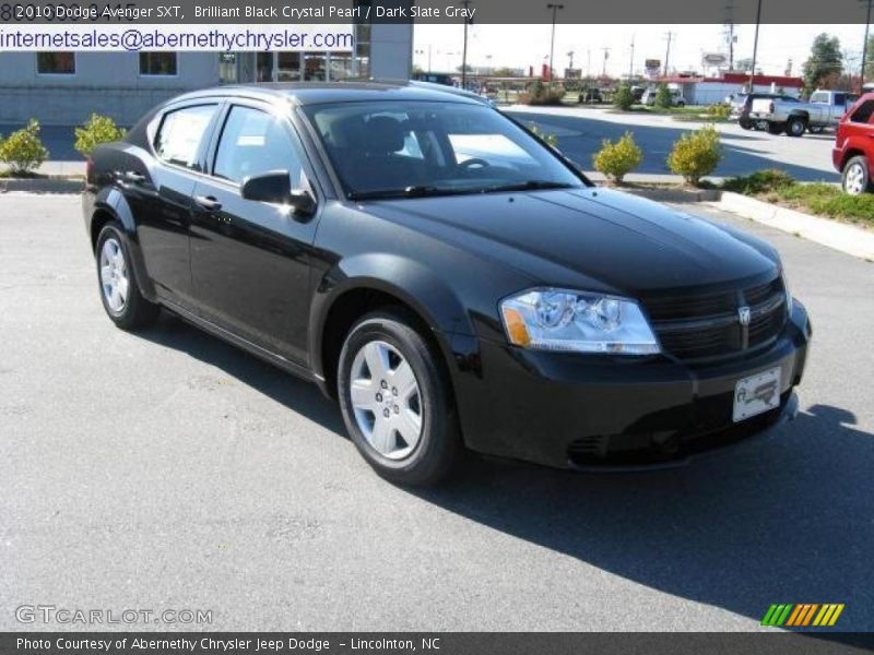 Brilliant Black Crystal Pearl / Dark Slate Gray 2010 Dodge Avenger SXT