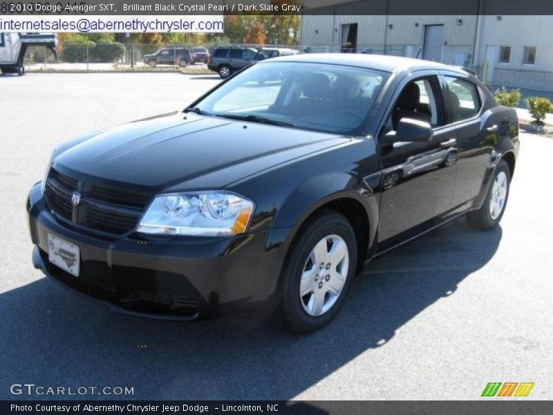 Brilliant Black Crystal Pearl / Dark Slate Gray 2010 Dodge Avenger SXT