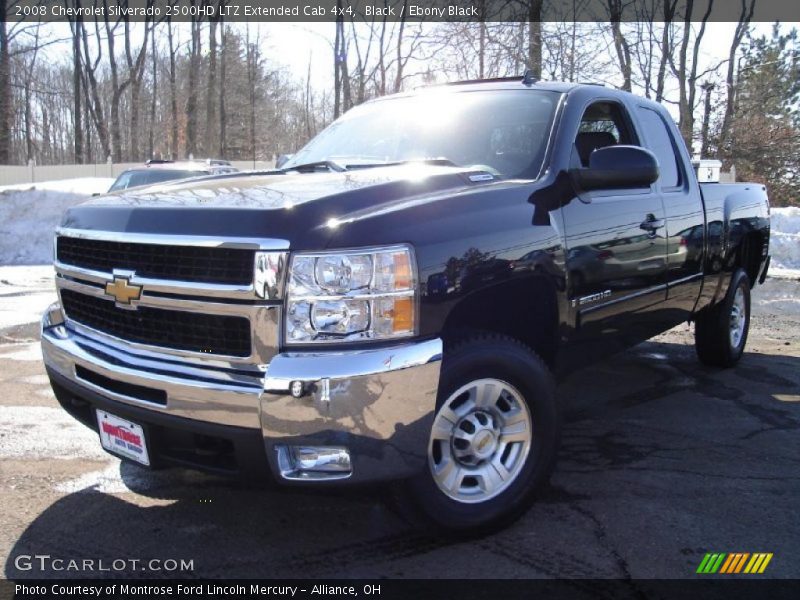 Black / Ebony Black 2008 Chevrolet Silverado 2500HD LTZ Extended Cab 4x4