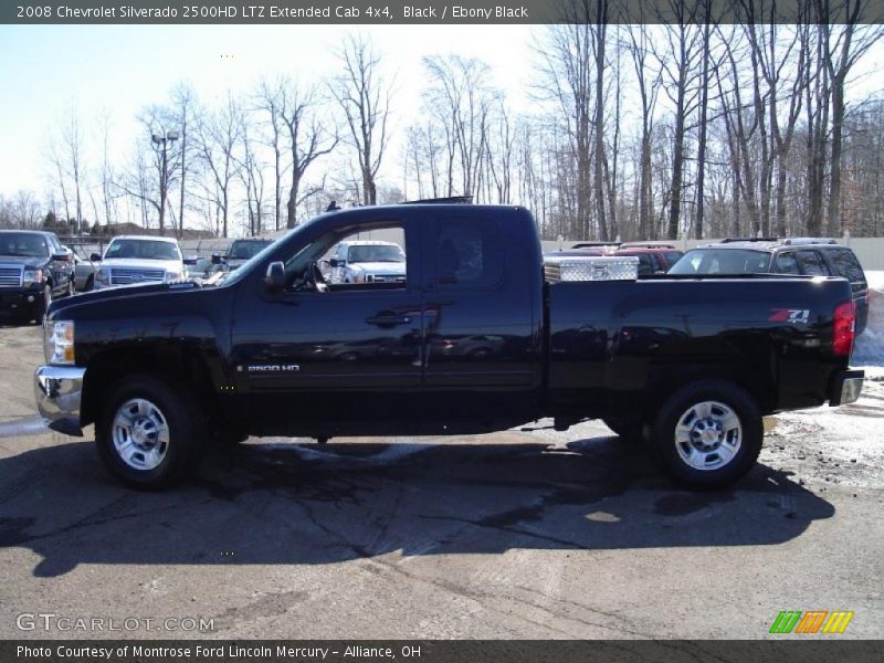 Black / Ebony Black 2008 Chevrolet Silverado 2500HD LTZ Extended Cab 4x4