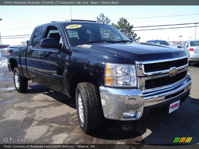 Black / Ebony Black 2008 Chevrolet Silverado 2500HD LTZ Extended Cab 4x4