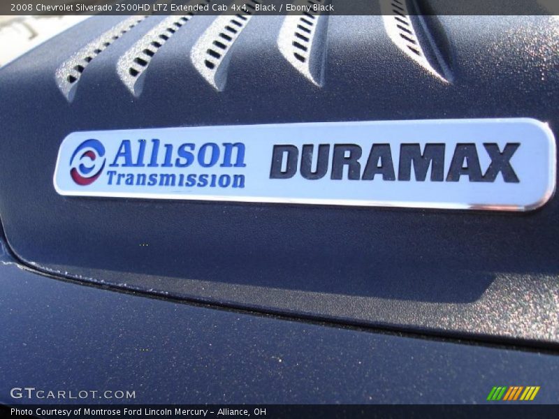 Black / Ebony Black 2008 Chevrolet Silverado 2500HD LTZ Extended Cab 4x4