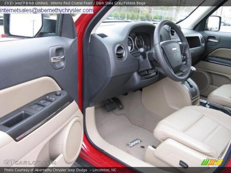 Inferno Red Crystal Pearl / Dark Slate Gray/Pebble Beige 2010 Jeep Patriot Limited
