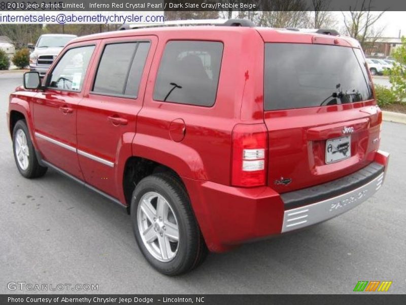 Inferno Red Crystal Pearl / Dark Slate Gray/Pebble Beige 2010 Jeep Patriot Limited