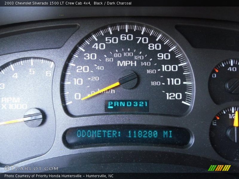 Black / Dark Charcoal 2003 Chevrolet Silverado 1500 LT Crew Cab 4x4