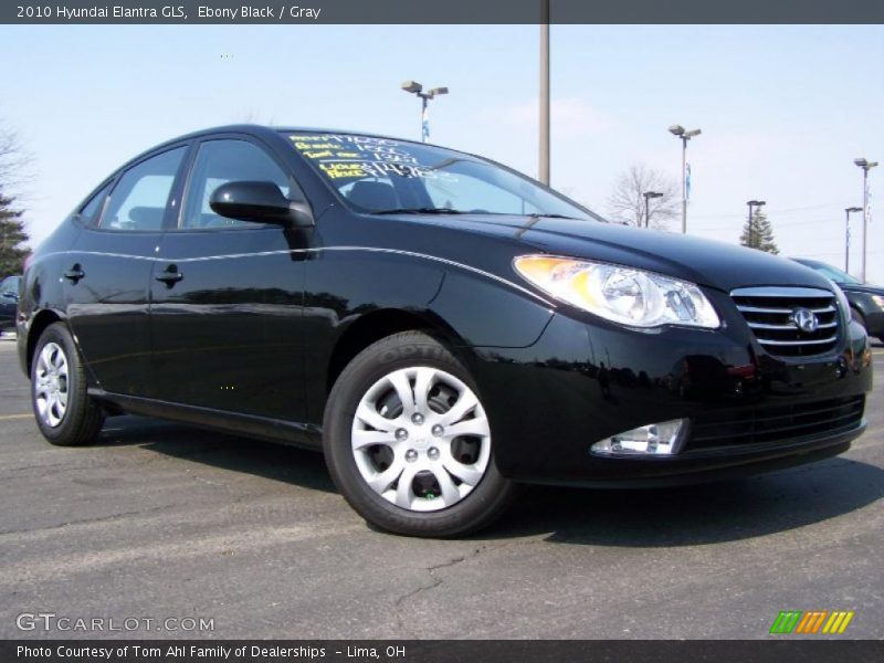 Ebony Black / Gray 2010 Hyundai Elantra GLS