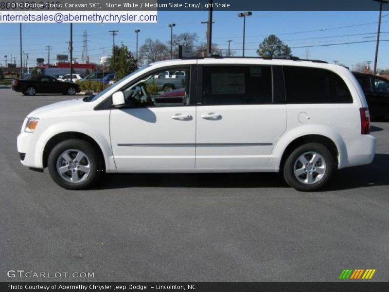Stone White / Medium Slate Gray/Light Shale 2010 Dodge Grand Caravan SXT