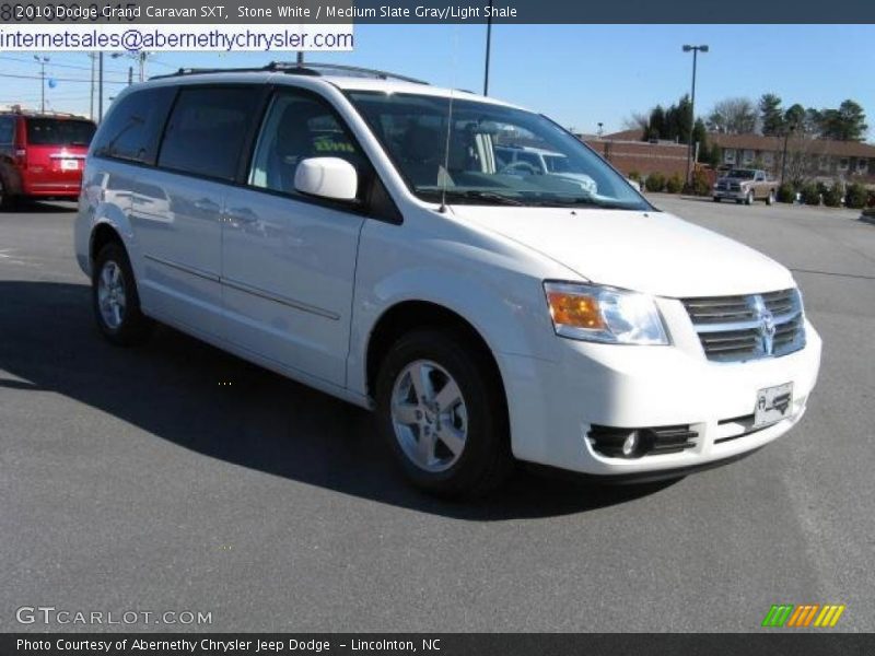 Stone White / Medium Slate Gray/Light Shale 2010 Dodge Grand Caravan SXT