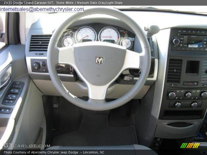 Stone White / Medium Slate Gray/Light Shale 2010 Dodge Grand Caravan SXT