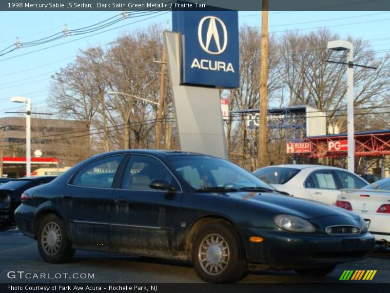 Dark Satin Green Metallic / Prairie Tan 1998 Mercury Sable LS Sedan