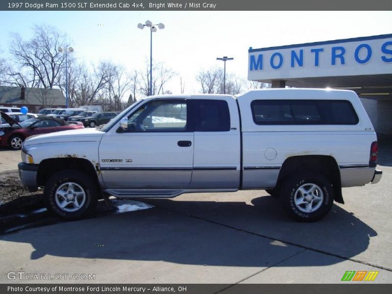 Bright White / Mist Gray 1997 Dodge Ram 1500 SLT Extended Cab 4x4