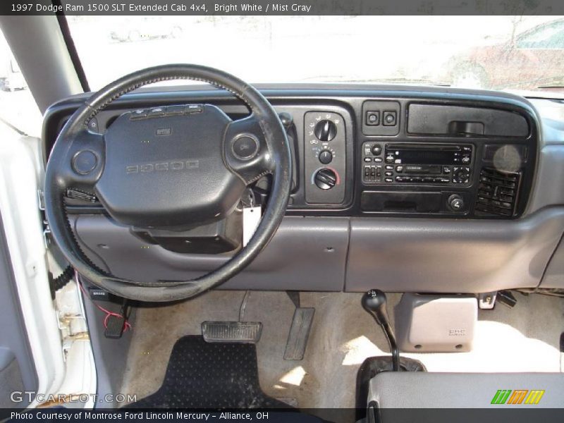 Bright White / Mist Gray 1997 Dodge Ram 1500 SLT Extended Cab 4x4