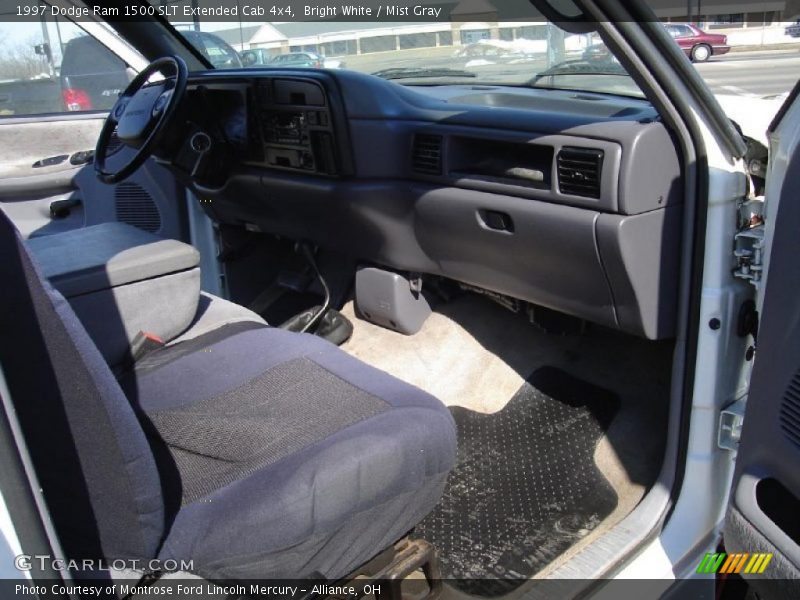 Bright White / Mist Gray 1997 Dodge Ram 1500 SLT Extended Cab 4x4