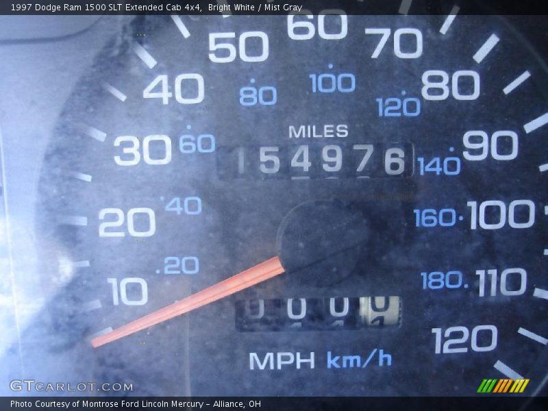 Bright White / Mist Gray 1997 Dodge Ram 1500 SLT Extended Cab 4x4