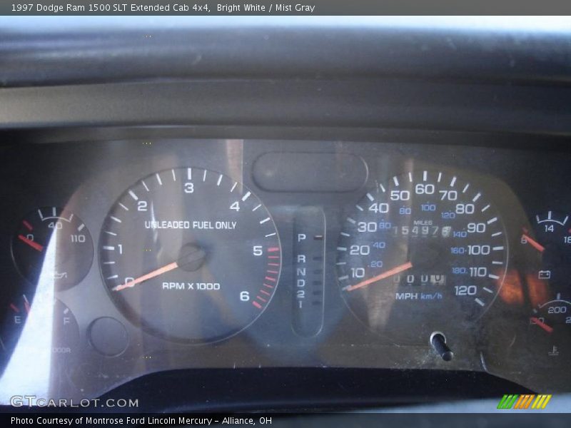Bright White / Mist Gray 1997 Dodge Ram 1500 SLT Extended Cab 4x4