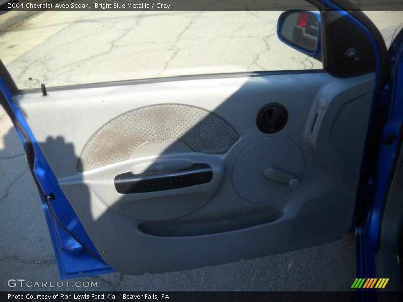 Bright Blue Metallic / Gray 2004 Chevrolet Aveo Sedan