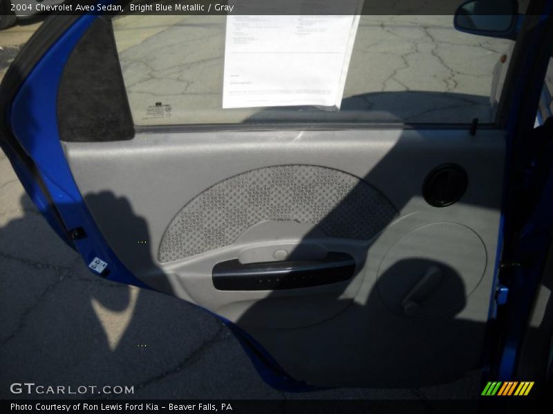 Bright Blue Metallic / Gray 2004 Chevrolet Aveo Sedan