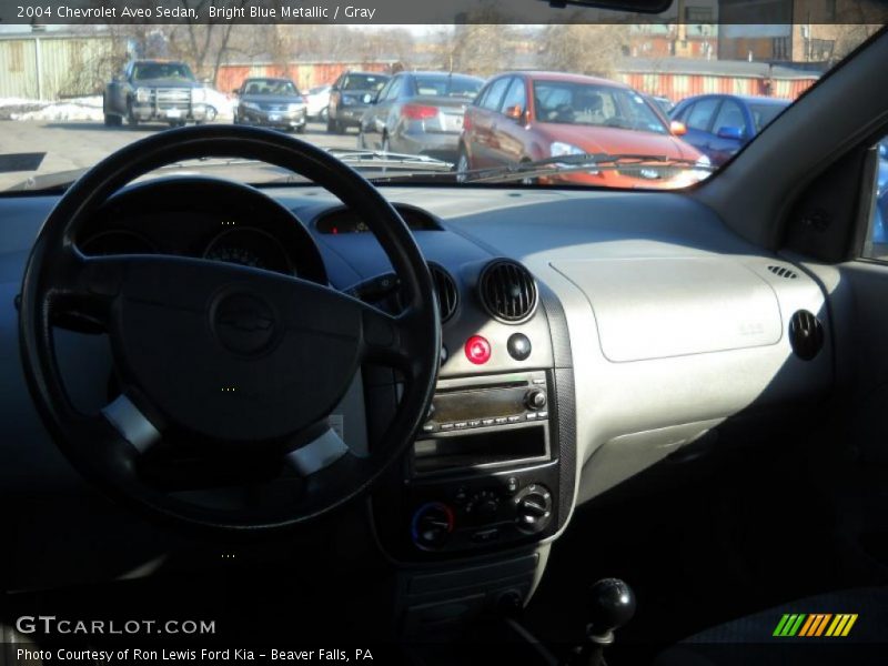 Bright Blue Metallic / Gray 2004 Chevrolet Aveo Sedan