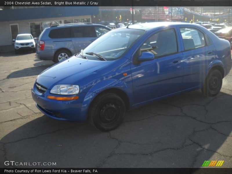 Bright Blue Metallic / Gray 2004 Chevrolet Aveo Sedan