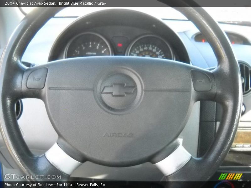 Bright Blue Metallic / Gray 2004 Chevrolet Aveo Sedan