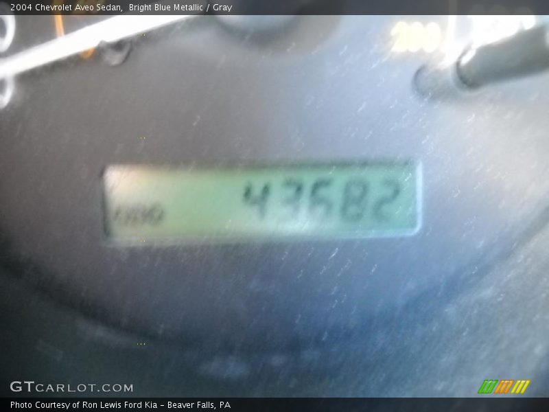 Bright Blue Metallic / Gray 2004 Chevrolet Aveo Sedan